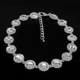Haustier-Halsband Mit Diamant-Schleife – Verstellbar, Strass Verziert, Für Kleine & Mittelgroße Hunde/Katzen